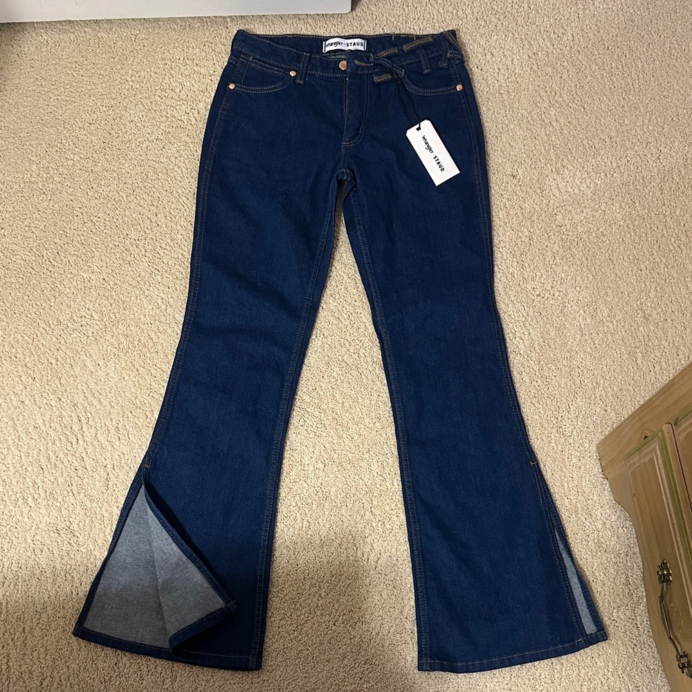 NWT STAUD x Wrangler Flare Jeans